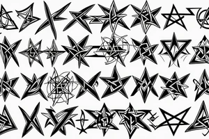 flaming pentagram tattoo idea