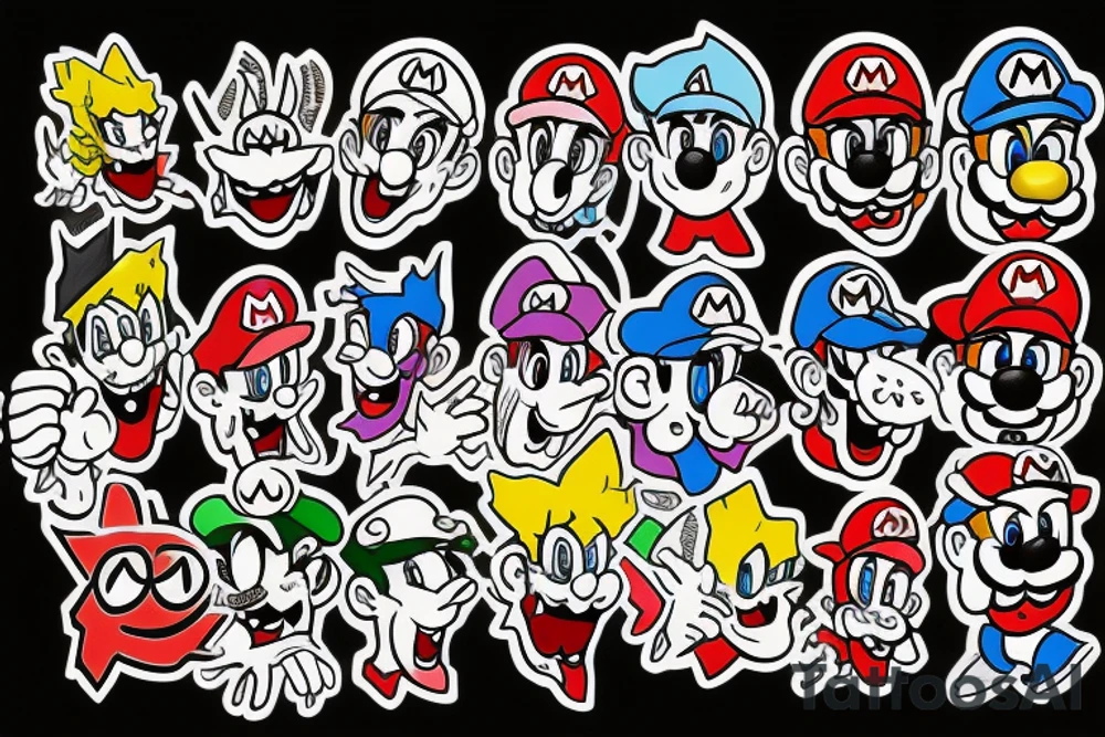 super mario zombies tattoo idea