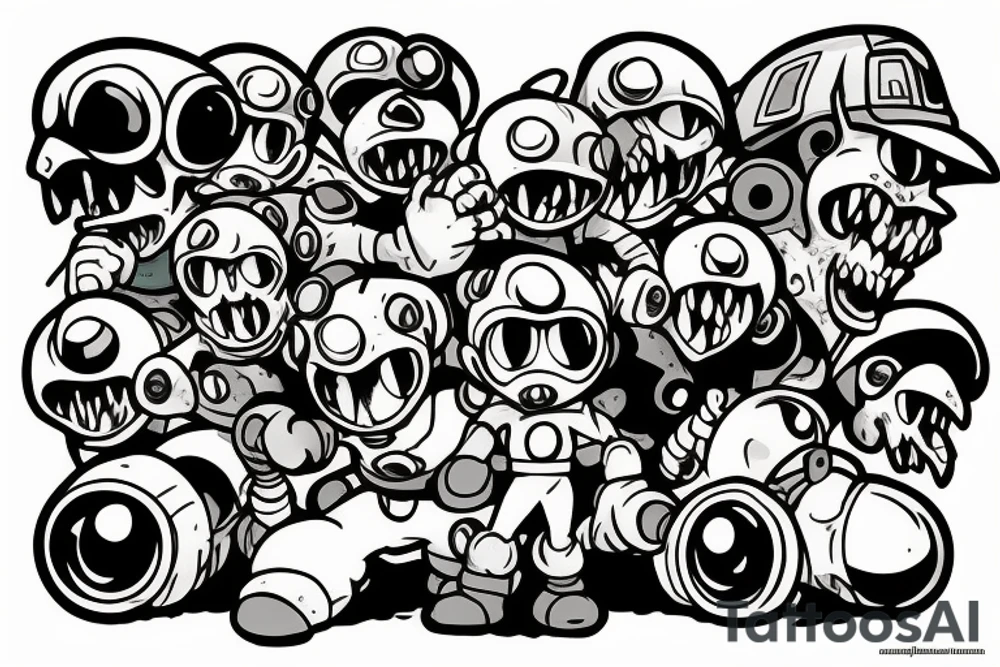 zombie mega man tattoo idea