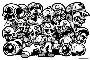 zombie mega man tattoo idea