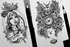 Sagittarius, Love , War and peace, love and hate tattoo idea