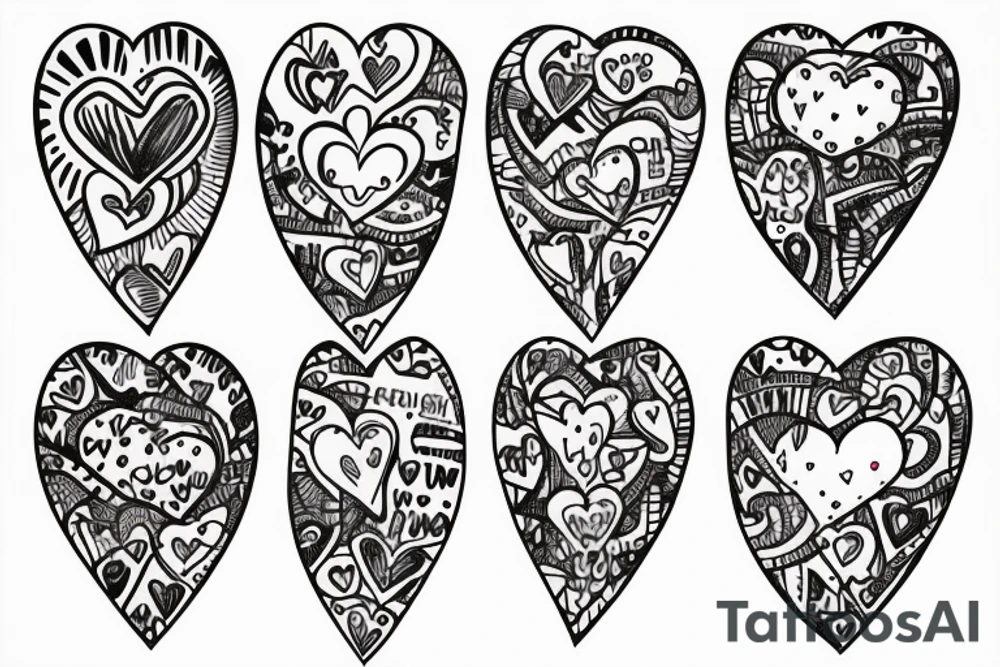 Hand holding a heart tattoo idea