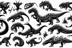 dragon like dinosaur tattoo idea