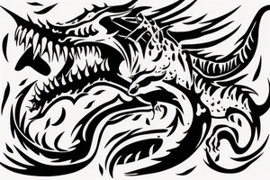 dragon like dinosaur tattoo idea