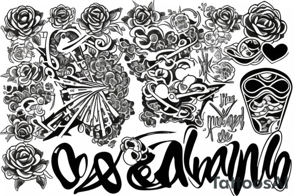 paz y amor tattoo idea