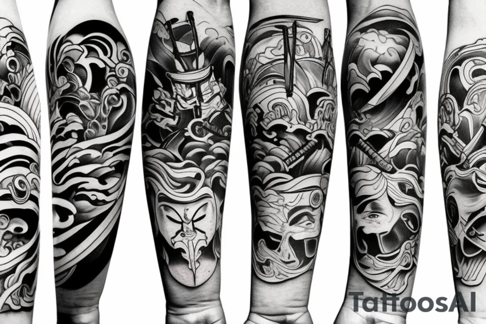 samurai peleando por amor tattoo idea