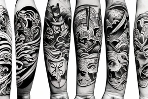 samurai peleando por amor tattoo idea