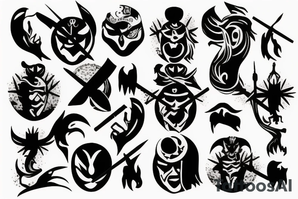 samurai peleando por amor tattoo idea