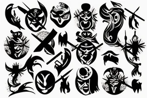 samurai peleando por amor tattoo idea