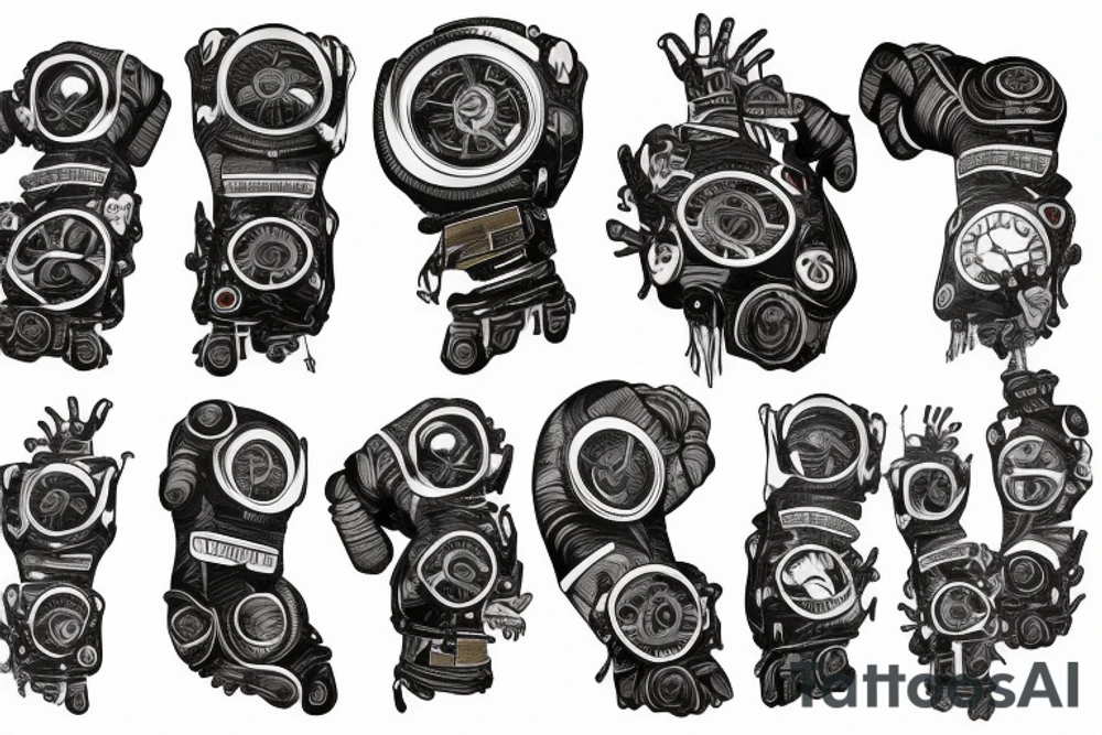 Ripped skin that exposes robotic arm on my forearm tattoo idea
