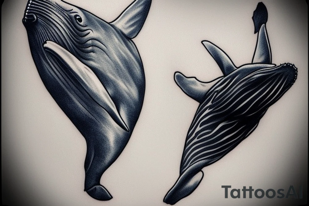 Humpback whale jumping through a Polaroid picture tattoo idea Humpback whale jumping through a Polaroid picture tattoo idea