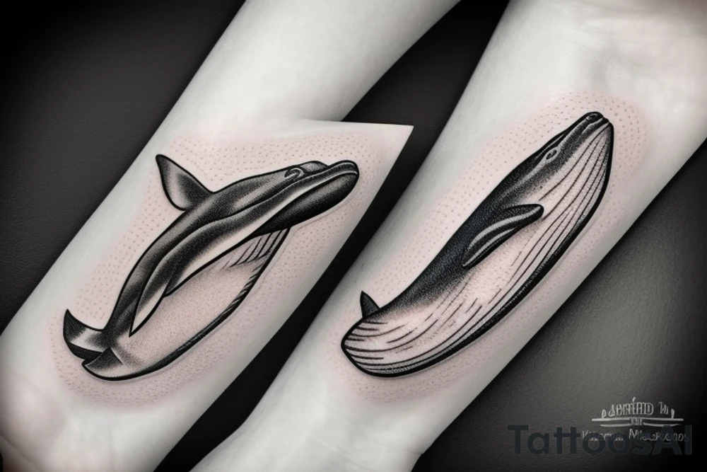 Humpback whale jumping through a Polaroid picture tattoo idea Humpback whale jumping through a Polaroid picture tattoo idea
