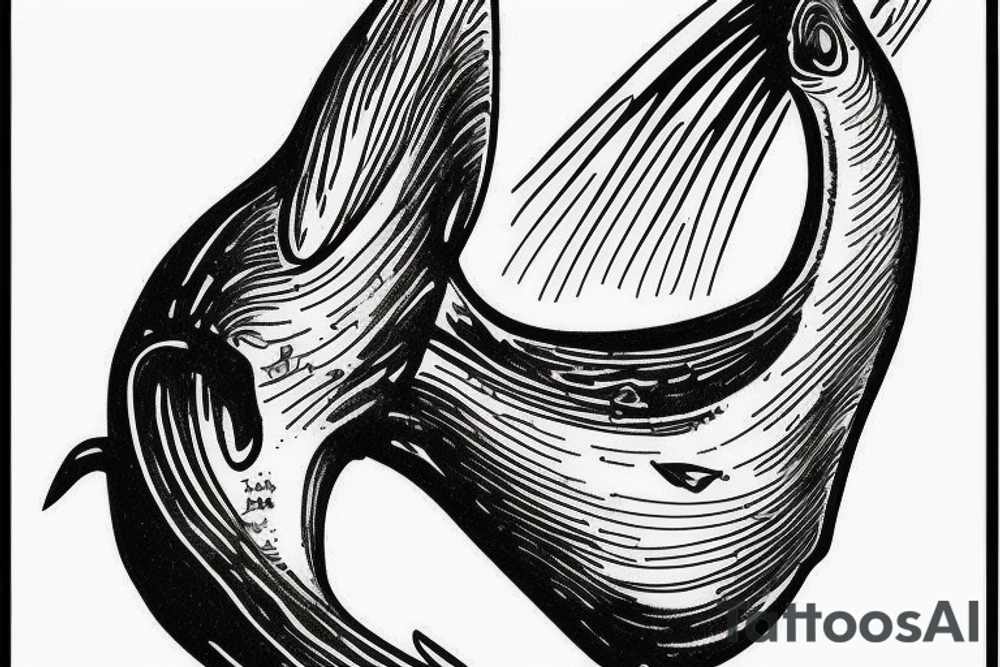 Humpback whale jumping through a Polaroid picture tattoo idea Humpback whale jumping through a Polaroid picture tattoo idea