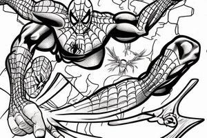 Spiderman reaching to save icarus tattoo idea