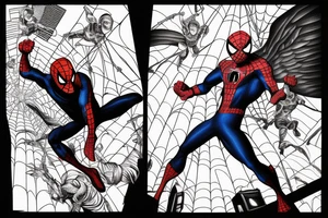 Spiderman reaching to save icarus tattoo idea