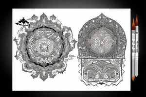 Almaty iconic in nomad oriental style tattoo idea