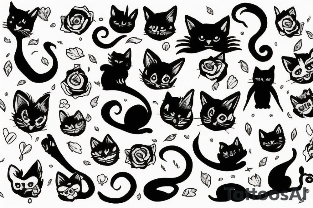 Black Cat tattoo idea