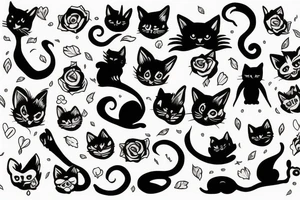 Black Cat tattoo idea