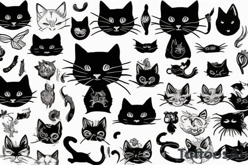 Black Cat tattoo idea