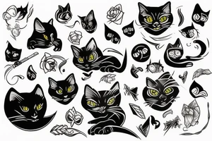 BlackCat tattoo idea