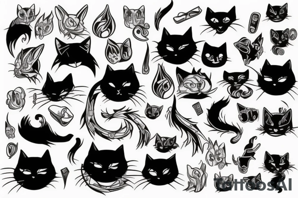 BlackCat tattoo idea