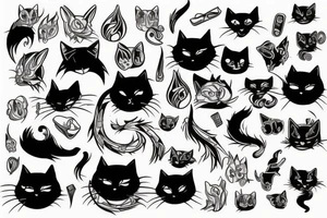 BlackCat tattoo idea