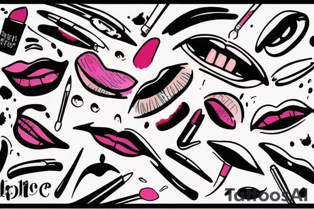 lipstick tattoo idea