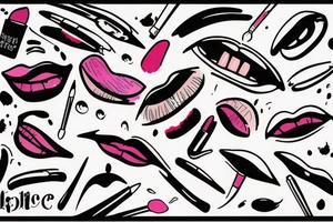 lipstick tattoo idea