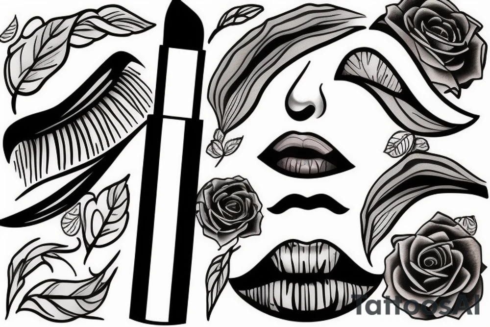 lipstick tattoo idea