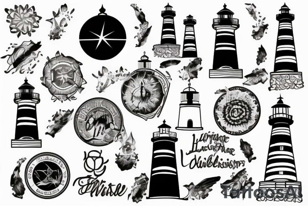 lighthouse tattoo idea