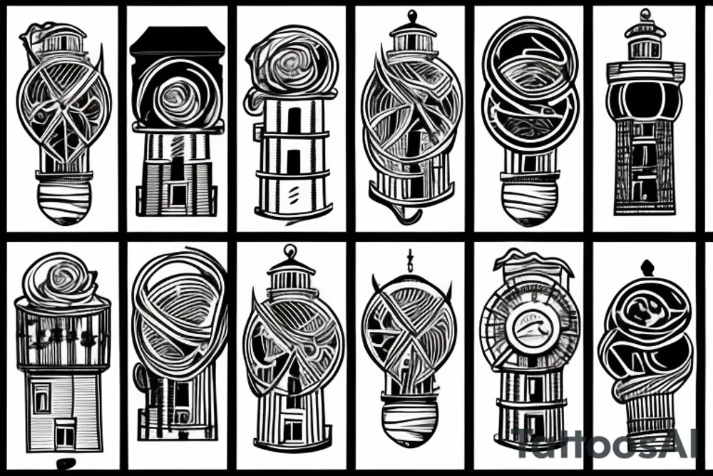 lighthouse tattoo idea