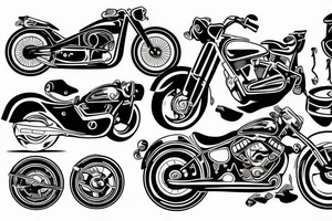a motorcycle belongs to my grandparents tattoo idea