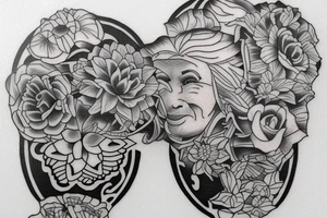 my grandparents. living in a small village tattoo idea