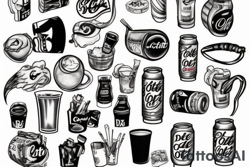 Diet coke tattoo idea