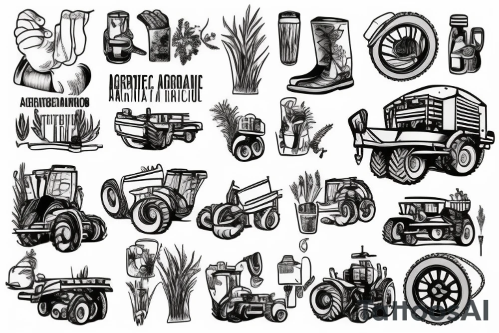 Agriculture mechanic tattoo idea