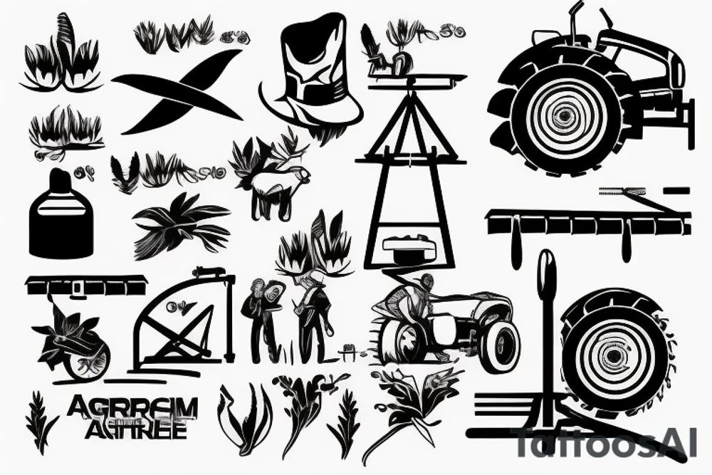 Agriculture mechanic tattoo idea