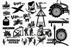 Agriculture mechanic tattoo idea