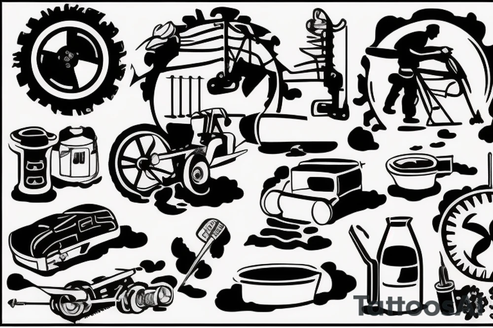 Agriculture mechanic tattoo idea
