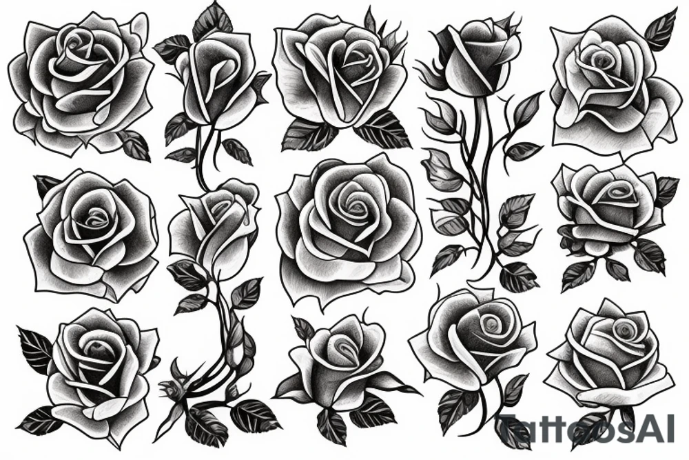 Rose and water tattoo idea