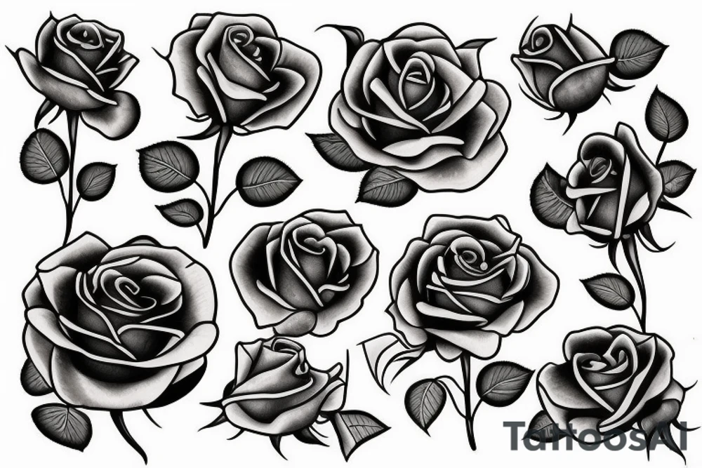 Rose and water tattoo idea