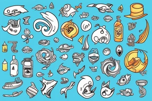 Ship and water tattoo idea