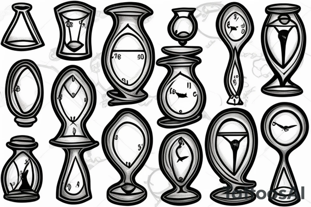 mirrors and hourglass tattoo idea