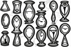 mirrors and hourglass tattoo idea