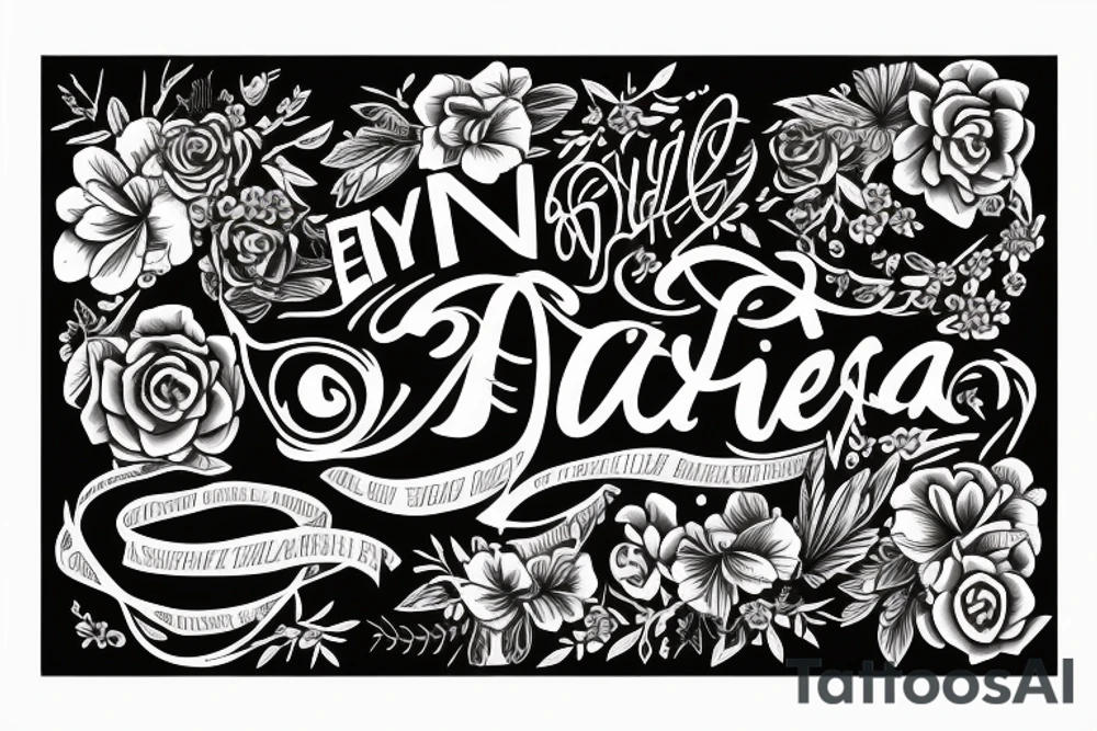 Girl named Elysia tattoo idea