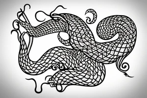 A calm Greek Hydra is holding a cocktail glass with its tail tattoo idea