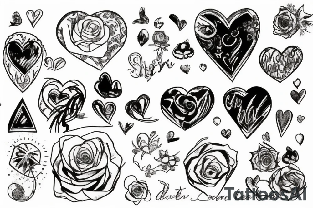 Broken love tattoo idea