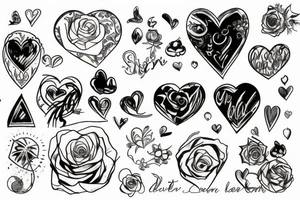 Broken love tattoo idea