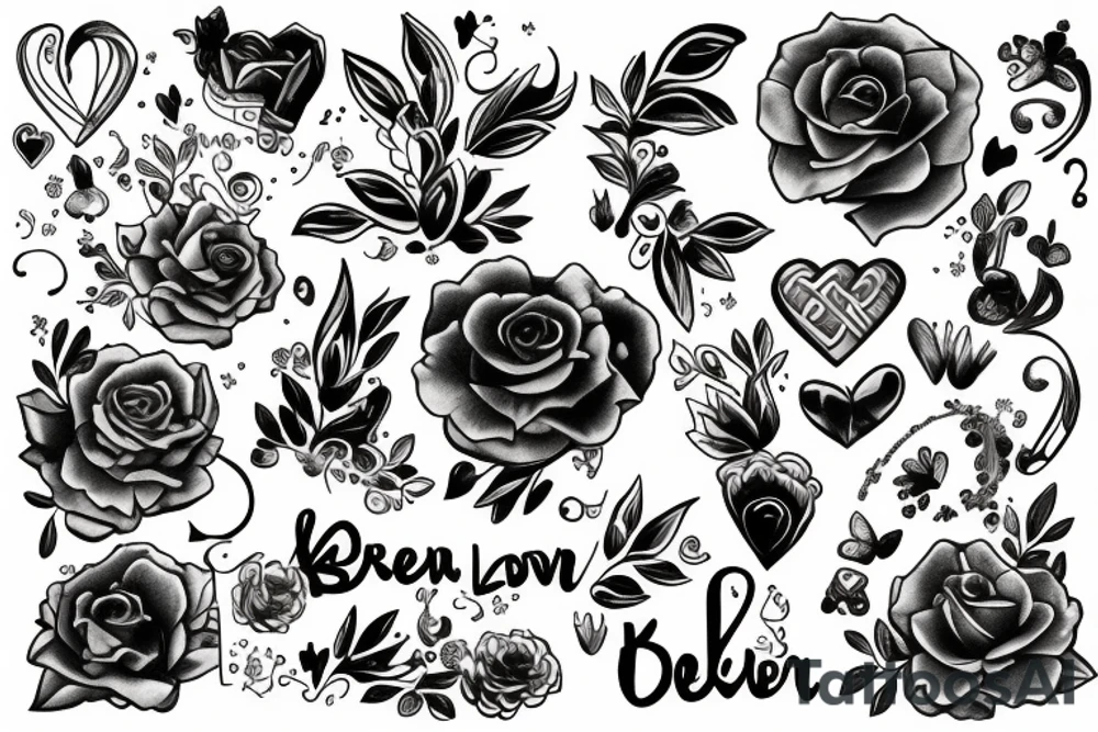 Broken love tattoo idea