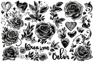 Broken love tattoo idea