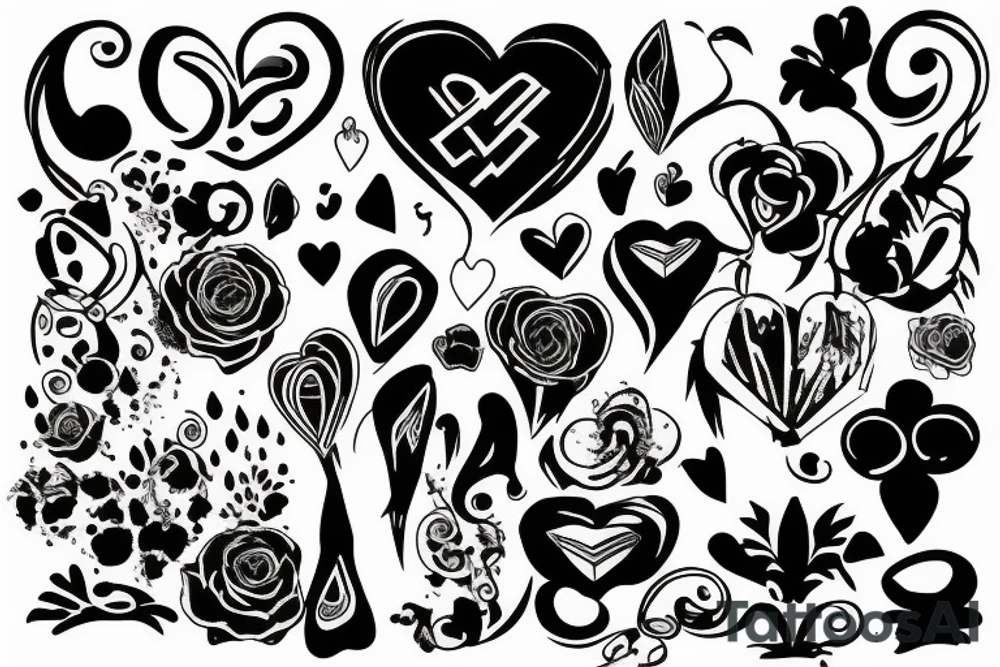 Broken love tattoo idea